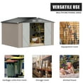 thumbnail image 4 of Sunmthink 7.6 x 9.7 FT Outdoor Storage Shed with Base Frame, Metal Shed with Lockable Door, Tool Shed for Garden, Backyard, Patio, Lawn(Floor included), 4 of 11