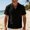 Black, variant on Men's Crochet Button-Down Shirt Openwork Short Sleeve Turndown Collar Everyday Shirt Breathable Lightweight Summer Casual Top