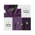 thumbnail image 4 of Little Donkey Andy Windbreaker for Women, Breathable Water Resistant Light Jacket with Hooded dark purple M, 4 of 7