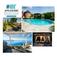 thumbnail image 7 of 3 Piece Outdoor Furniture Set Patio Gray Wicker Chairs Furniture Bistro Conversation Set 2 Rattan Chairs with Blue Cushions and Glass Coffee Table for Porch Lawn Garden Balcony Backyard, 7 of 7