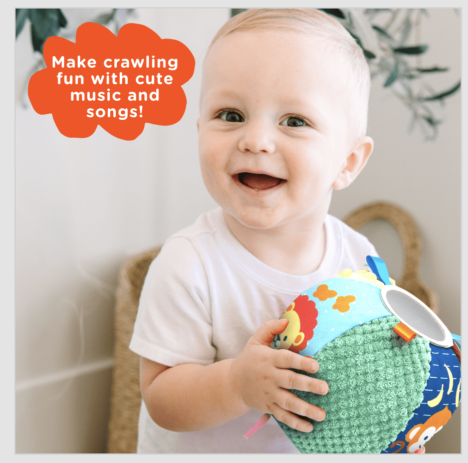 Move2Play, Hilariously Interactive Baby Ball with Music & Sound Effects | First Birthday Gift | Toddler Toy for Boys & Girls | Age 6, 9, 12, 18+ Month | 1, 2+ Year's Old (Sensory Ball)