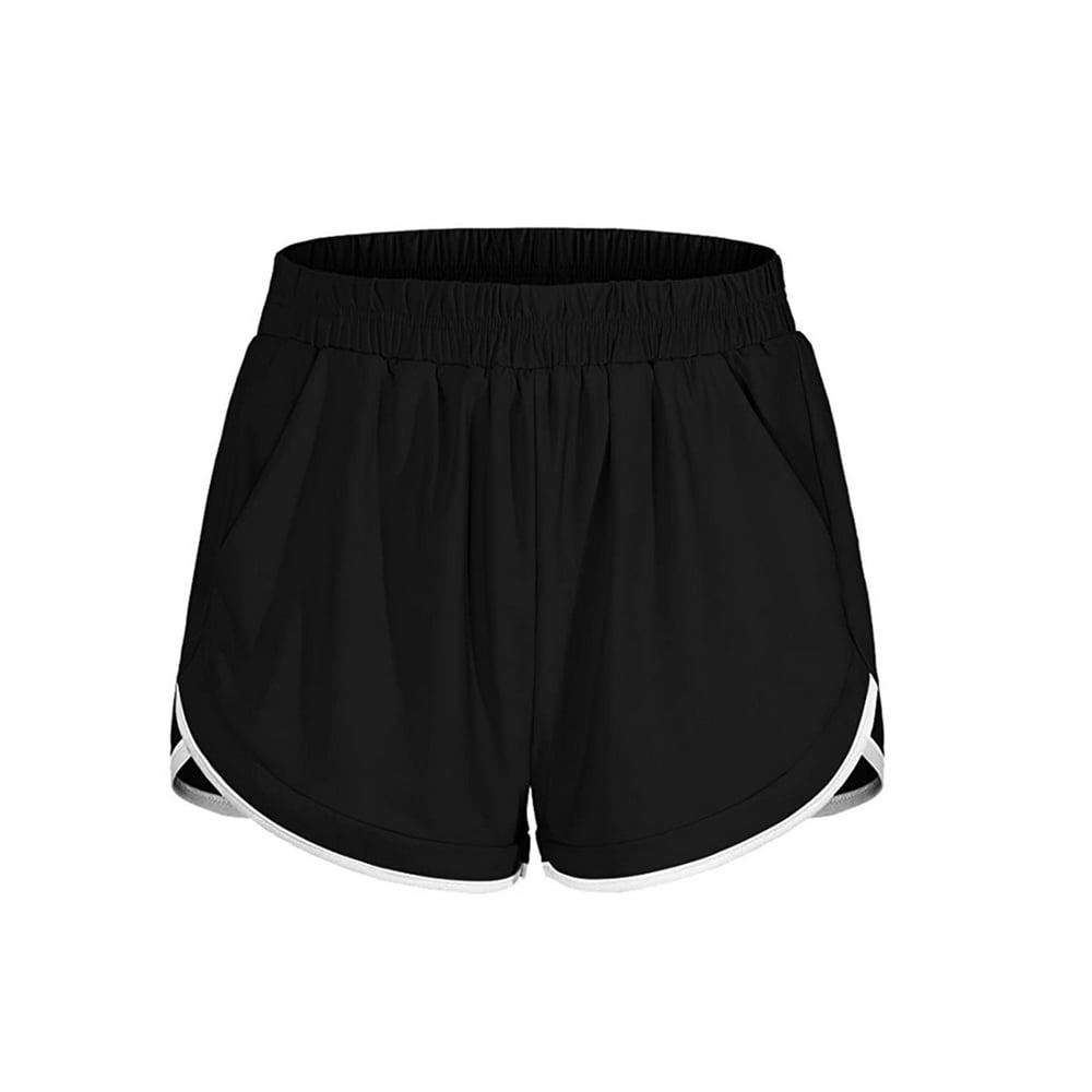 plus size yoga shorts with pockets