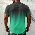 thumbnail image 5 of OIOLOYJM T-Shirts For Men Gradient Crew Neck Short Sleeve Summer Casual Tees Tops Loose Fit Breathable Basic Athletic T Shirt Green 5XL, 5 of 5