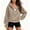 Khaki, variant on Vivianyo HD Women's Cropped Pullover Hoodie, Long Sleeve Casual Crop Sweatshirt for Women Fall Coat, Women's Blue, Sizes S-2XL