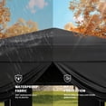 thumbnail image 4 of Towallmark 10x10 Pop Up Canopy Tent Complete Set with 4 Sidewalls - Easy 2 Min Setup, 3 Height Adjustable, Includes Sandbags & Carry Bag for Camping, Beach, Party-Black, 4 of 7