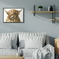 thumbnail image 5 of Stupell Industries Curly Hair Highland Cow Baby Cattle Portrait Grey Framed, 11 x 14, Design by George Dyachenko, 5 of 5
