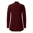thumbnail image 3 of Lightweight Open Front Cardigan - Soft Drape, Long Sleeve, All-Season Layering Piece, Pairs with Jeans/Tees, Hand Wash for Care, 3 of 4