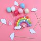 thumbnail image 3 of 12 Pieces Cake Topper Kit Rainbow Cloud Cake Topper Kids Cake Decoration For Birthday Baby Showr Party, 3 of 5