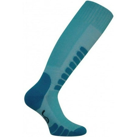 Metal Ski Sock - EUROSOCKS SKI SUPREME SKI SOCKS (TURQUOISE) LARGE - MEN'S (9-11) WOMEN'S (10-12)