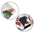 thumbnail image 5 of Christmas Canvas Picnic Blanket Waterproof and Foldable Outdoor Mat for Beach Camping Hiking 67x57 inch Green Plaid Pattern Picnic Mat with Handle and Strap, 5 of 6