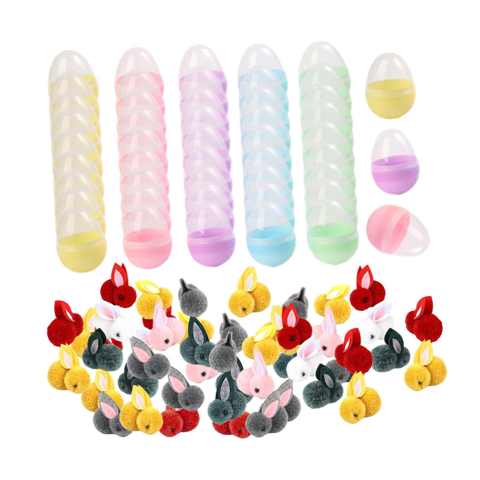 HOMYL Fillable Easter Eggs Decoration Gift Packaging Boxes Ornaments Empty Egg Toys for Carnival Prizes Classroom Rewards Boys Kids , 48pcs