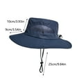 thumbnail image 3 of Under $1 PEONAVET Wide Brim Boonie hat,Sun Protection Fishing Hat,Summer Sun Hat for Outdoor Fishing, Beach & Hiking, Paddling, Rowing, Kayaking（Navy）, 3 of 8