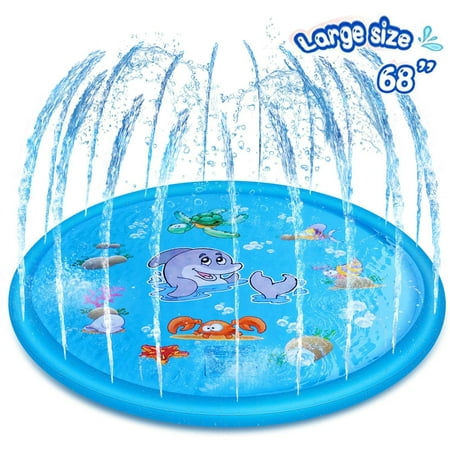 Sprinkle & Splash Play Mat 68  Sprinkler for Kids Outdoor Water Toys Fun for Toddlers Boys Girls Children Outdoor Party Sprinkler Toy Splash Pad