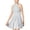 Silver, variant on B DARLIN Womens Silver Nylon Lace Glitter Floral Sleeveless Halter Short Prom Fit + Flare Dress Juniors 1\2