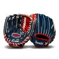 thumbnail image 2 of Franklin Sports Field Master Baseball + Softball Glove - 12" Lefty - Red/White/Blue, 2 of 7