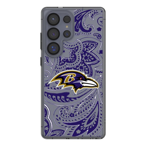 Baltimore Ravens Galaxy Clear Paisley Design Case