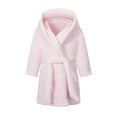 thumbnail image 1 of RXMEKW Boys and Girls Bathrobe,Flannel Hooded Robe with Belt, 1 of 9