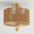 thumbnail image 5 of SAFAVIEH Solmaz 15 in. Modern 3-Light Natural Paper Mount Light with Natural Paper Shade, 5 of 5