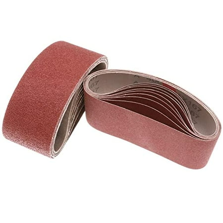 

Eco Edge 3 x21 Aluminum Oxide Sanding Belts for Belt Sander. 18 Pieces Mix Grit Combo Pack (3-Each of 60 80 120 150 240 & 400 Grits)