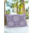 thumbnail image 4 of Outdoor Pillows Waterproof, Purple Palm Tree Throw Pillows with Inserts Included, Summer Botanical Tropical Tree Indoor Outdoor Decorative Lumbar Pillow for Bed/Couch/Patio 12"x20", 1Pcs, 4 of 8