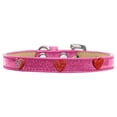 thumbnail image 1 of Red Glitter Heart Widget Dog Collar Pink Ice Cream Size 10, 1 of 1