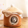 thumbnail image 1 of Casa para gatos con helado, cama para gatos con suficiente espacio interior para cachorros y gatitos, extra suave, lavable y antideslizante., 1 of 6