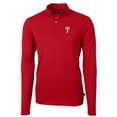 thumbnail image 2 of Men's Cutter & Buck  Red Philadelphia Phillies Virtue Eco Pique Recycled Quarter-Zip Pullover Top, 2 of 3
