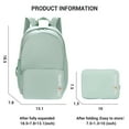 thumbnail image 4 of Travelhouse Travel Backpack Laptop Business 18 Inch Business Anti Theft Slim Sturdy College School Computer Bag.Green, 4 of 8