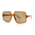 thumbnail image 6 of Womens Classical 90s Butterfly Designer Style Chic Thin Plastic Sunglasses All Brown, 6 of 8
