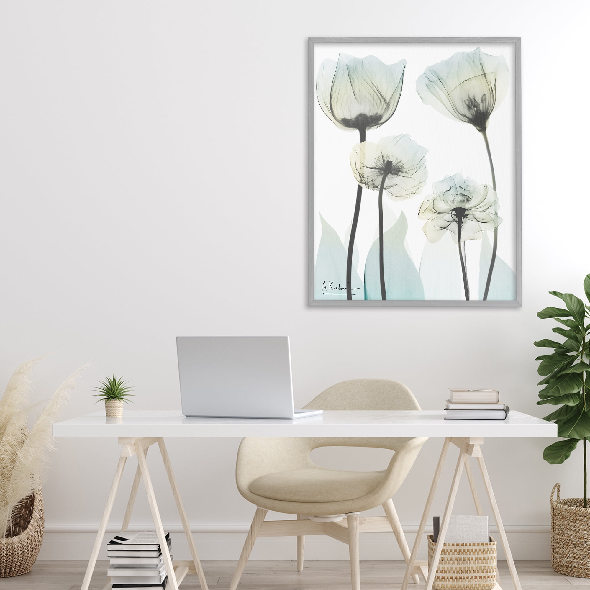 Stupell Industries Floral Luxury Of Creation Gray Framed Giclee Art, design by Albert Koetsier