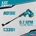 thumbnail image 3 of Limpiador a presión inalámbrico Makita XWH02Z 18V LXT® 320 PSI 0.7 GPM, 3 of 8
