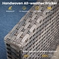 thumbnail image 4 of Vcatnet 1 Piece Outdoor Patio Furniture All-weather Wicker Chairs for Garden, Poolside, Denim Blue, 4 of 7