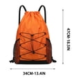 thumbnail image 3 of Fmbmuo Outdoor Drawstring Gym Backpack , Durable Waterproof Adjustable String Bag , For Women Men Traveling Business Hiking Casual Gym, 3 of 6