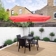 thumbnail image 6 of Yescom 10x6ft Universal Replacement Umbrella Canopy with Tippet Top Cover Patio Beach, 6 of 8