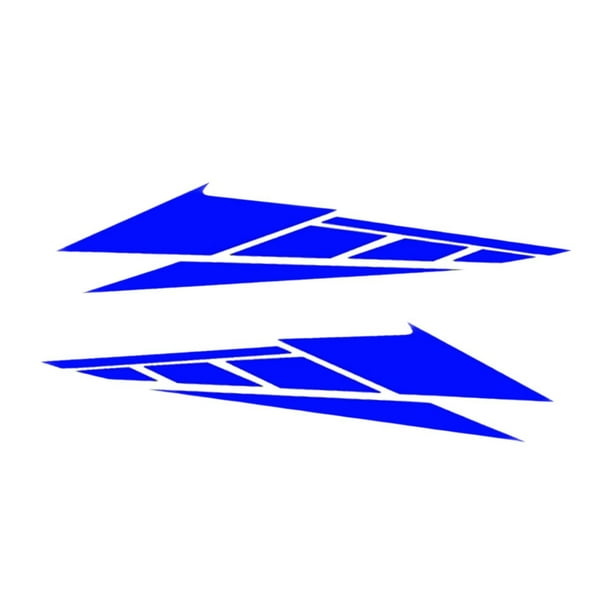 1 par de pegatinas genéricas para decoración de carrocería de motocicleta, resistentes al agua, multiusos, elegantes, accesorios para coche, Azul