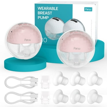 Paruu Wearable Breast Pump Hands-Free, Portable Breast Pump Electric, 2 Pack