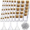 thumbnail image 1 of Botellas de vidrio Sherli, 45 unidades, pequeñas, con tapones de corcho, 0,5 a 10 ml, 1 of 7