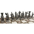 thumbnail image 6 of Greek Mythology Olympus Gods Chess Set Pewter Bronze Color17" Mosaic Color Board, 6 of 7