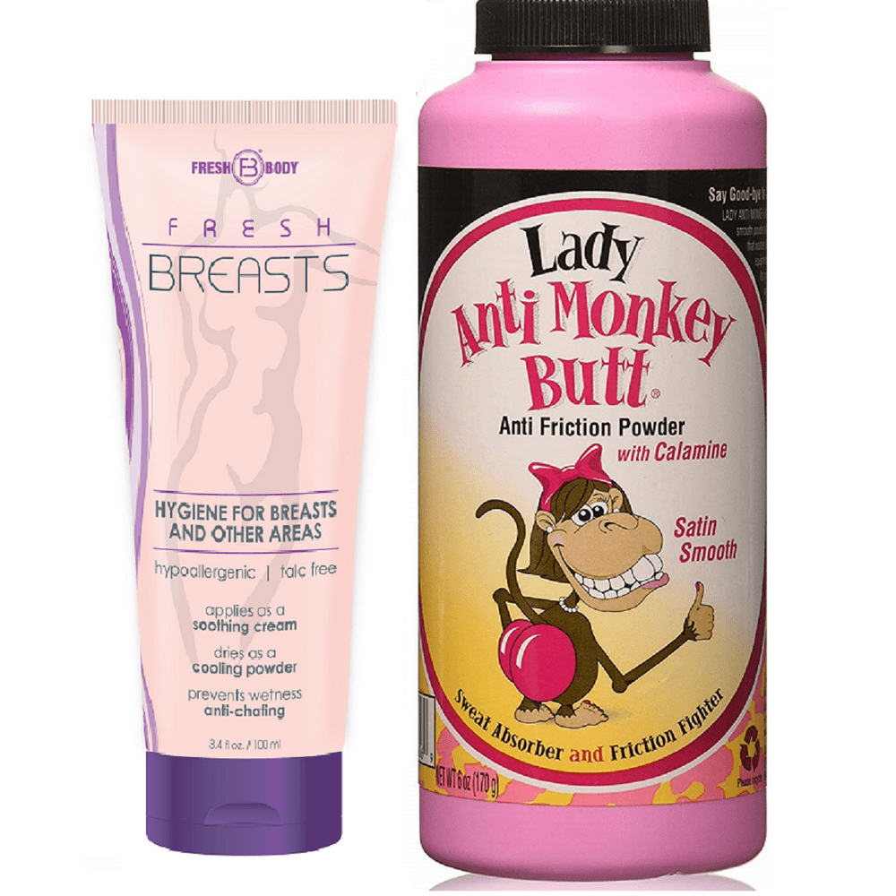 Fresh Breasts 3.4 oz and Lady AntiMonkey Butt Powder 6 oz Anti