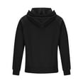 thumbnail image 4 of Men's Hoodies Casual Pullover Hooded Sweatshirt Long Sleeve Quarter Zip Hoody Tops With Kangaroo Pocket Black XXL, 4 of 6