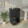 thumbnail image 4 of Ktaxon Wooden Bathroom Floor Cabinet, Side Storage Organizer with 4 Drawers, 1 Cupboard & 2-Shelves, Black, 4 of 18