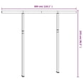 thumbnail image 2 of vidaXL Awning Post Set Anthracite 118.1"x96.5" Iron, 2 of 6