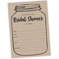 thumbnail image 2 of Inkdotpot 30Rustic Kraft Mason JarFill-In Style Bridal Shower Invitations Wedding Blank Invites, 2 of 9