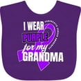 thumbnail image 3 of Inktastic I Wear Purple for My Grandma Pancreatic Cancer Awareness Boys or Girls Baby Bib, 3 of 4