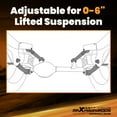 thumbnail image 4 of maXpeedingrods Adjustable Front Rear Upper Lower Control Arms for Jeep Wrangler JK JKU 2007-2010 2WD / 2007-2018 4WD, for 0-6" Lift Height, 4 of 9