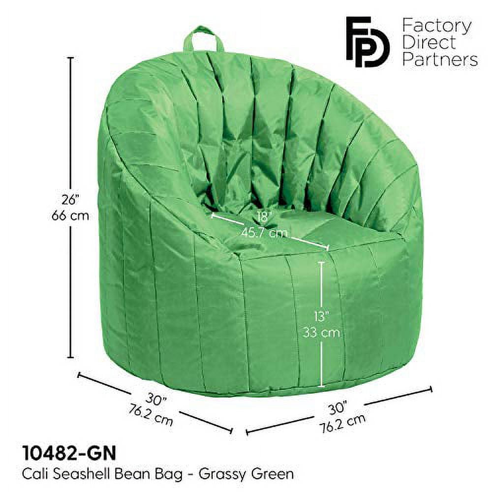 Cali Seashell Sack Bean Bag Chair Dirt Resistant Coated Oxford