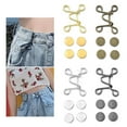 thumbnail image 3 of Ludlz Adjustable Nail-Free Waist Buckle for Jeans, No Sew Adjustable Snap Jeans Button for Women Pants Fit Instant Button Buttons Nail-Free Reusable Metal Metal Collar Button for Pants, 3 of 7