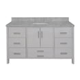 thumbnail image 6 of California 60" Single Bathroom Vanity with White Cabinet and Carrara Marble Top, 6 of 6