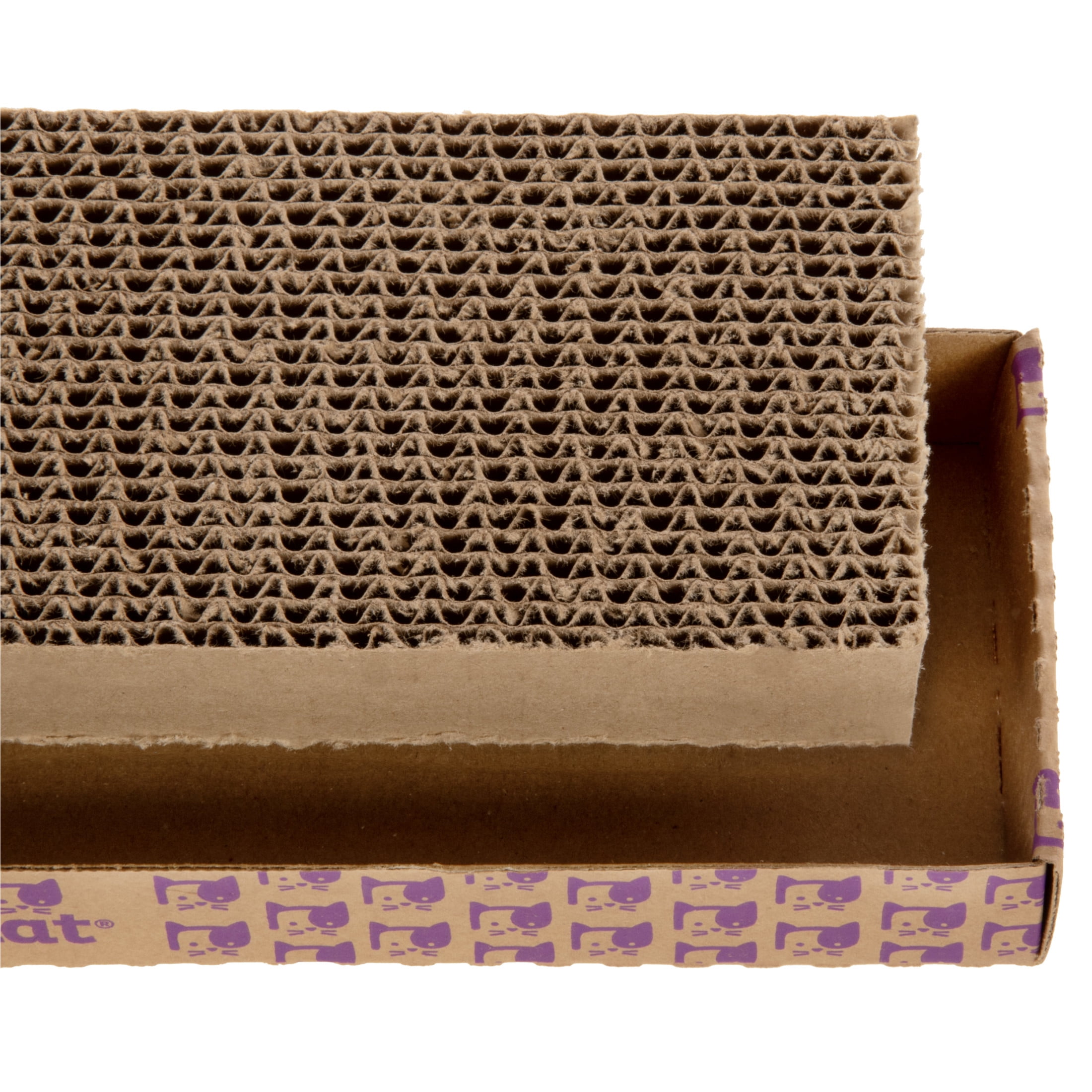 (3 pack) SmartyKat Super Scratcher Reversible Catnip Infused Corrugated Cardboard Cat Scratching Floor Pad