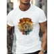 thumbnail image 1 of Men's Majestic Jungle Lion Graphic T-Shirt - 100% Cotton, Comfort Fit, Vibrant Colorful Print, Casual Round Neck Tee for All Seasons, 1 of 4